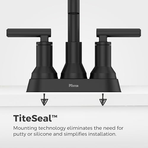Pfister Capistrano Bathroom Sink Faucet, 4-Inch Centerset, 2-Handle, 3-Hole, NSF Certified, Spot Defense Matte Black Finish, LF048CSOSDB (Pack of 3) - color: Spot Defense Matte Black, size: 3 Pack
