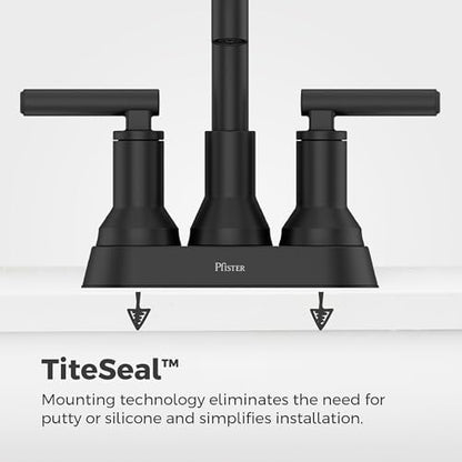 Pfister Capistrano Bathroom Sink Faucet, 4-Inch Centerset, 2-Handle, 3-Hole, NSF Certified, Spot Defense Matte Black Finish, LF048CSOSDB (Pack of 3) - color: Spot Defense Matte Black, size: 3 Pack