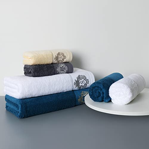 Luxury Bathroom Super Soft and Highly Absorbent Premium 100% Cotton Bath Towel Set for Gifts (White-M) - color: White-m