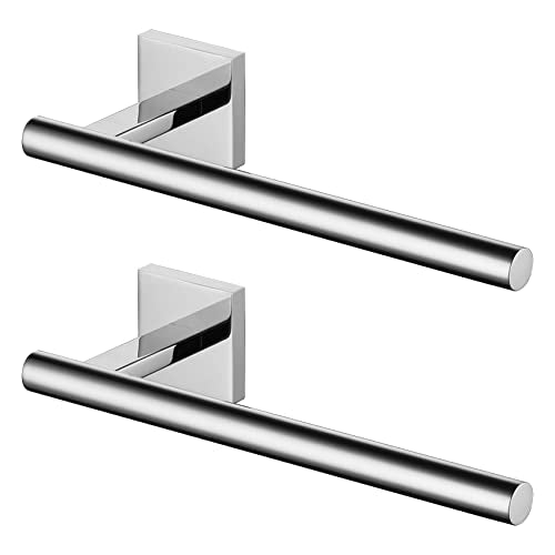 KOKOSIRI Hand Towel Bar Chrome Bathroom Towel Rail Holder Kitchen Paper Holder Wall Mounted Toilet Cabinet Mount 2 Pack, Polished Stainless Steel B3008CH-P2 - color: Polished Chrome, size: 2 Pack
