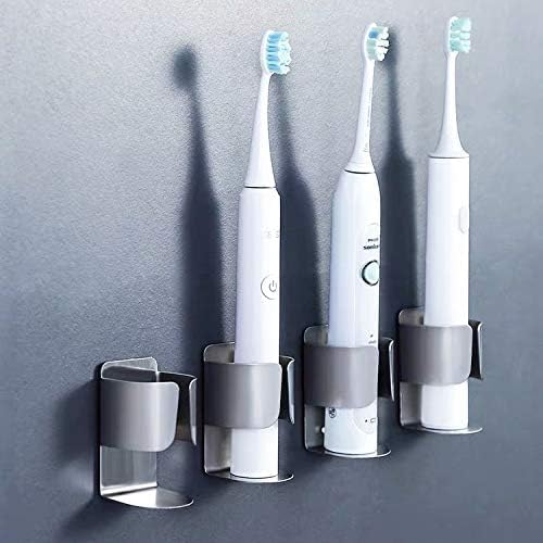 Electric Toothbrush Holder, Silver, Wall Mount | 2 Pack - color: Silver2pack