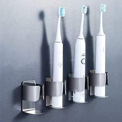 Electric Toothbrush Holder, Silver, Wall Mount | 2 Pack - color: Silver2pack