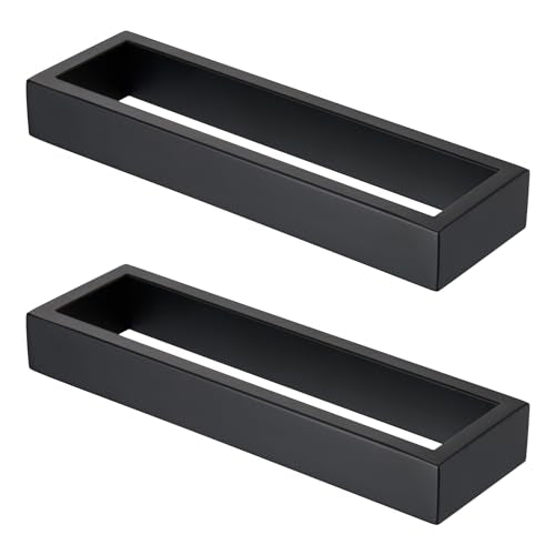 KOKOSIRI Towel Rings Matte Black Hand Towel Bar Holder 9-Inch Kitchen Rack Stainless Steel for Bathroom Hardware Wall Mounted, 2 Pack B4008BK-L9-P2 - color: Matte Black, size: 2 Pack