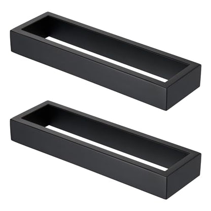 KOKOSIRI Towel Rings Matte Black Hand Towel Bar Holder 9-Inch Kitchen Rack Stainless Steel for Bathroom Hardware Wall Mounted, 2 Pack B4008BK-L9-P2 - color: Matte Black, size: 2 Pack