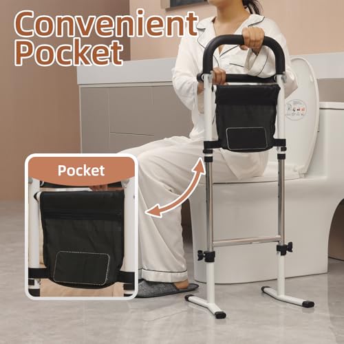 Stand Assist(White)-Movable Standing Aid Rail for Couch, Chair, Bedside, Toilet. Assistance Handle for People with Limited Mobility. Safety Grab Bar for Standing. - size: Model A