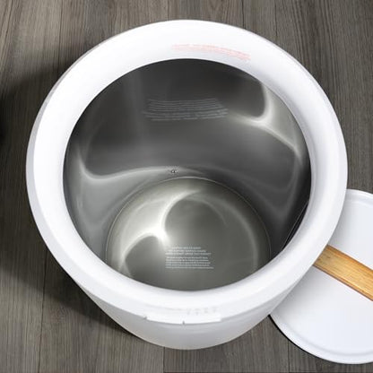 Zadro Large Aromatherapy Towel Warmer Bucket - with Essential Oil Wood Disk for Spa and Bathroom, Luxury Stainless Steel Towel Heater, Auto Shut off, Fits 2 large Towels, Blanket, Bathrobe, PJs