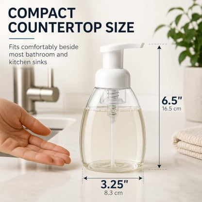 Bar5F Foaming Soap Dispenser Pump Bottle for Dr. Bronner's Castile Liquid Soap 8.5-Ounce Pack of 2 - size: 2-Pack