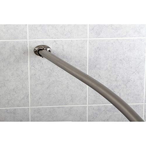 Kingston CC3178 Adjustable Curved Shower Curtain Rod, Brushed Nickel - color: Brushed Nickel
