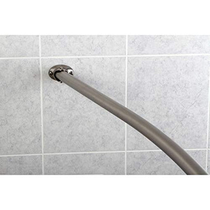Kingston CC3178 Adjustable Curved Shower Curtain Rod, Brushed Nickel - color: Brushed Nickel