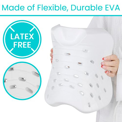 Vive Shower Seat Cushion - Comfortable Support for Pain Relief | Waterproof, Soft Padded & Non Slip for Tub Chairs, Transfer Benches, Bath Stool, Bathtubs - for Seniors, Elderly, Handicap
