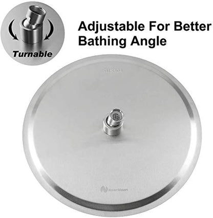 NearMoon Rain Shower Head, Ultra-Thin Design-Pressure Boosting, Awesome Some Experience, High Flow Stainless Steel Rainfall Head (10 Inch, Brushed Nickel) - color: Brushed Nickel, size: 10 Inch