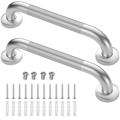 2 Pack 12 Inch Grab Bars for Bathtubs and Showers,Anti Slip Shower Grab Bar | Stainless Steel Shower Handle Toilet Handicap Elderly Senior Assist Bathroom Saft Handle for Shower Bench ,Waterproof - size: 12 Inch