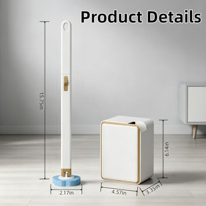 Disposable Toilet Brush and Holder,Cleaning Supplies,Deep Cleaning,Wall Mount Toilet Cleaning System,1 Toilet Wand + 18 Toilet Brush Refill (Ocean Blue Package) - color: Ocean Blue Package