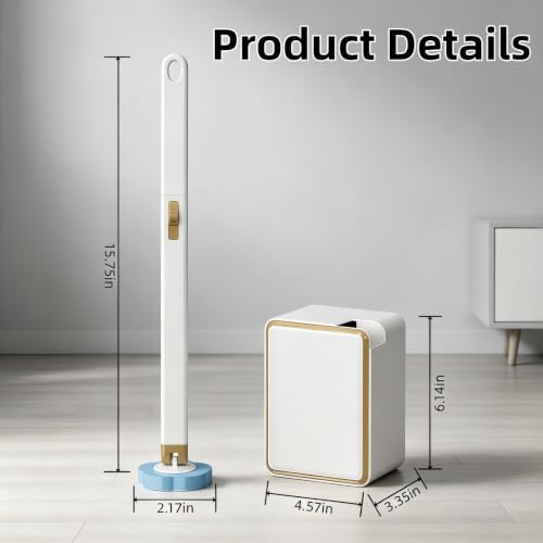Disposable Toilet Brush and Holder,Cleaning Supplies,Deep Cleaning,Wall Mount Toilet Cleaning System,1 Toilet Wand + 18 Toilet Brush Refill (Lemon Yellow Package) - color: Lemon Yellow Package