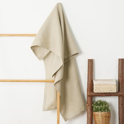 100% Linen Thick Bath Towels with Hanging Loop, 30 X 51 Inch Linen Beach Towel Luxury Lightweight Travel Bath Towel - Soft Dry Hair Towel for Bathroom Saunac Pool,Dark Apricot - color: Dark Apricot, size: Bath Towel