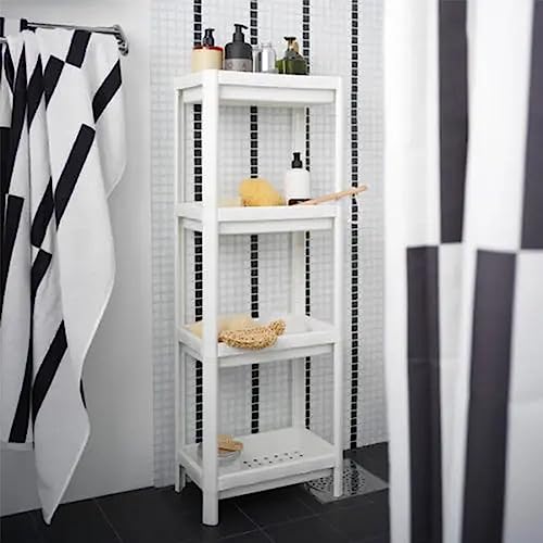 HIEEY 4 Tier Bathroom Shelf,Bathroom Rack, Shelves Organizer, for Laundry Pantry Kitchen Narrow Places
