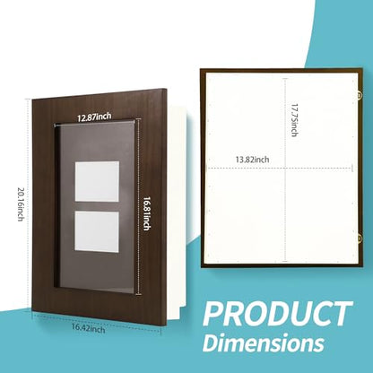 Concealed Medicine Cabinet 14×18 Recessed, Picture Frame Medicine Cabinet, Farmhouse White Wood Frame, 2 Shelves, 100% Handmade, Fully Assembled Wall Niche Insert for Bathroom (Espresso) - color: Caramel(14×18)