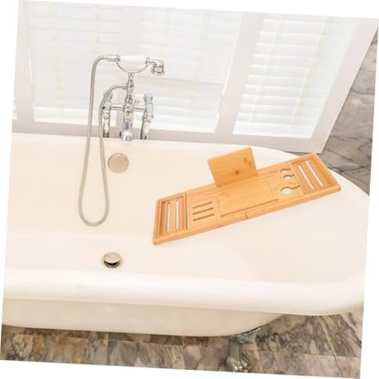 Expandable Bamboo Bathtub Tray Bath Tray for Bathtub Storage Organizer