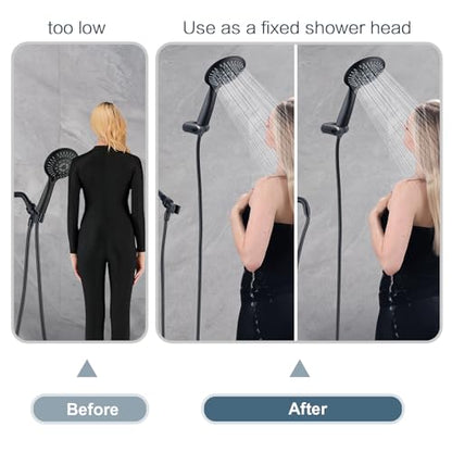 BRIGHT SHOWERS Shower Head Holder Wall Mount, Adjustable Handheld Shower Wand Holder with Universal Fit and Angle Adjustment, Oil-Rubbed Bronze - color: Oil Rubbed Bronze, style: Screw Mount - Multi-Angle