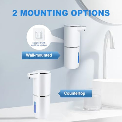 Automatic Soap Dispenser Touchless, Liquid Hand Soap Dispenser for Bathroom | Adjustable Volume for Thick & Thin Liquid, USB Rechargeable Electric Hands Free Dish Soap Dispenser for Kitchen