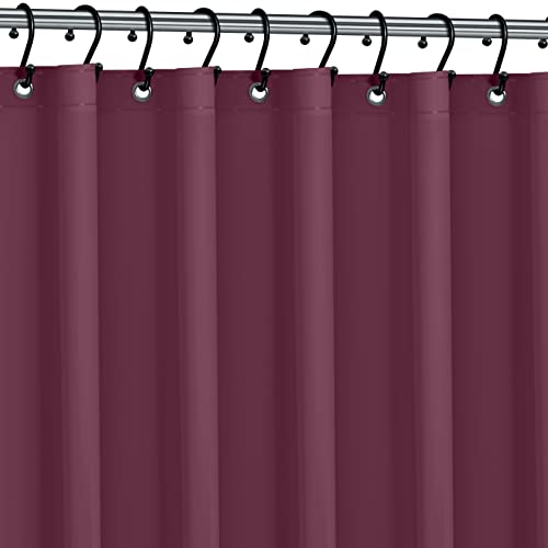 No Smell Shower Curtain Liner 72x72 Dark Purple - PEVA Plastic Shower Curtain for Bathroom, PVC-Free Waterproof Purple Shower Liner with Metal Grommets and Magnet-Weighted Bottom Hem - Washable Liner - color: Dark Purple