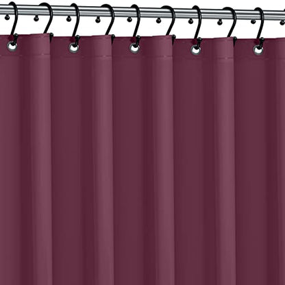No Smell Shower Curtain Liner 72x72 Dark Purple - PEVA Plastic Shower Curtain for Bathroom, PVC-Free Waterproof Purple Shower Liner with Metal Grommets and Magnet-Weighted Bottom Hem - Washable Liner - color: Dark Purple
