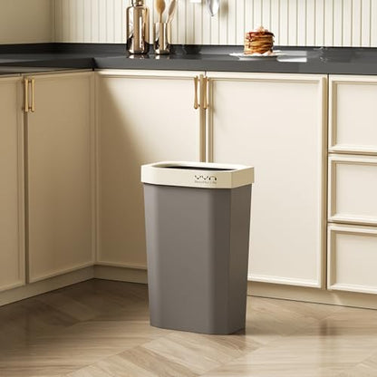 4 Gallon, Small Slim Garbage Can, Open Top Trash Can for Bathroom, Kitchen, Office, Bedroom, Living Room (NewTopwhite) - color: NewTopwhite