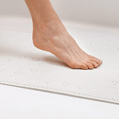 Duck Brand Softex Bath Mat for Tubs, Machine Washable, 17 x 36 Inches, Blue, Skid Resistant (393478)