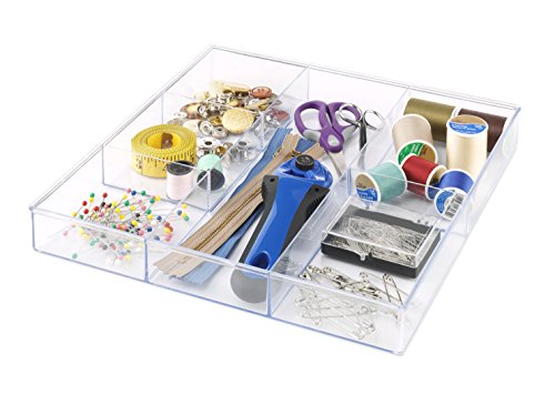 Whitmor 6-Section Clear Drawer Organizer (Pack of 6) - size: 6-Section (Pack of 6)