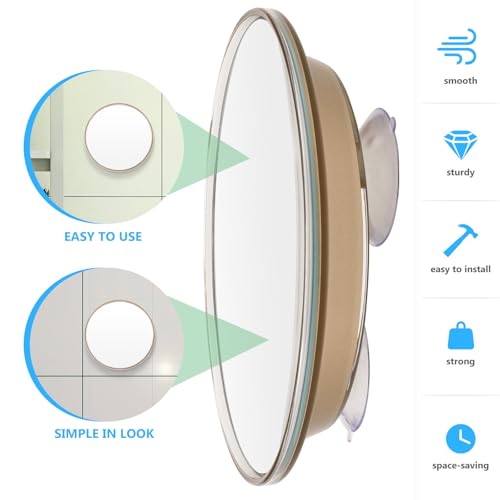 Magnifying Makeup Mirror with 20x Suction Cup, 150mm Round Convex Lens, Portable Bathroom Mirror for Travel and Daily Use