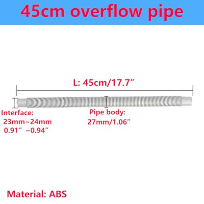 Qrity 1PCS Flexible Drain Pipe, 17.7"(450mm) Bathroom Sink Drain Pipe for Kitchen Sinks and Shampoo Bowls - style: Style-A