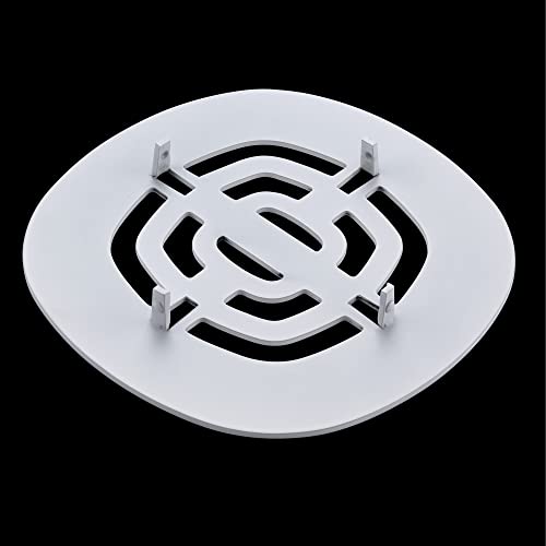Bropury Easy-to-Install Snap-in Stainless Steel Shower Strainer Shower Drain Grid (White) - color: White