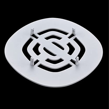 Bropury Easy-to-Install Snap-in Stainless Steel Shower Strainer Shower Drain Grid (White) - color: White