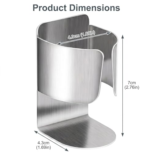 Electric Toothbrush Holder Wall Mount – No Drill 304 Stainless Steel Self Adhesive Bathroom Organizer for Toothbrush/Toothpaste/Facial/Razor – Space Saving Waterproof Rustproof – Silver 2-Pack - color: Silver 2 Pack