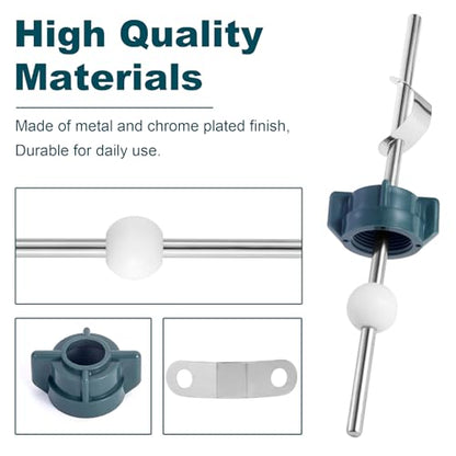 2 Pack Lavatory Pop Up Center Piece Assembly,Pop Up Drain Repair Kit,Fits Most Popular Brands,Replacement for PS2673,PS469 and PSB327,Replacement Bathroom Sink Pivot Rod,18MM&15MM Ball, Chrome - size: 18MM Ball + 15MM Ball Kit 2 Set
