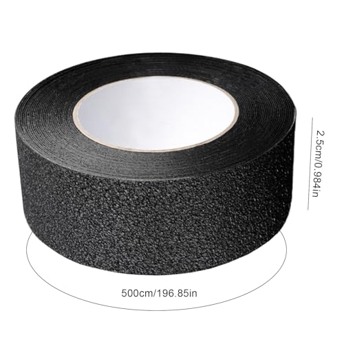 Anti Slip Stair Strips Safety Waterproof Non Skid Stair Treads | Safety Tape for Home, Bathroom, Kitchen, Floor, Outdoor, Public Restroom, Pool, Entrance, Aisle - color: Black Q pattern 2.5cm*5m