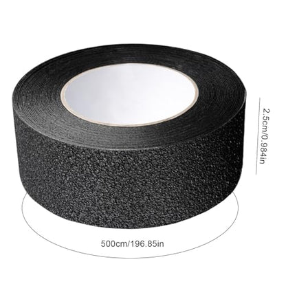 Anti Slip Stair Strips Safety Waterproof Non Skid Stair Treads | Safety Tape for Home, Bathroom, Kitchen, Floor, Outdoor, Public Restroom, Pool, Entrance, Aisle - color: Black Q pattern 2.5cm*5m