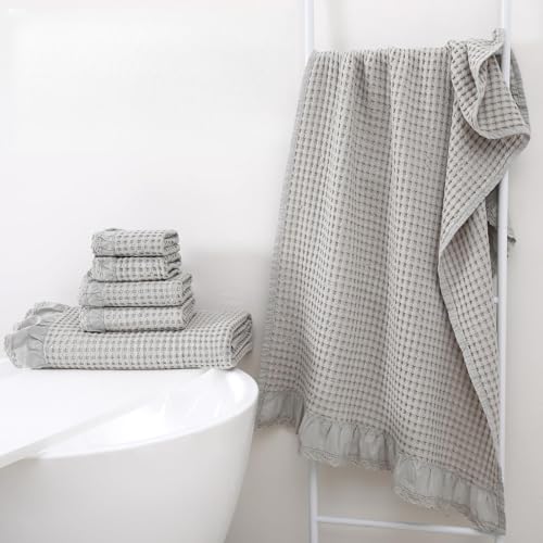 Luxury 100% Cotton Towel Set – 8 Piece Bathroom Towel Set (2 Bath Towels, 2 Hand Towels, 4 Washcloths) – Soft & Absorbent Towels for Bathroom (Camel) - color: Camel