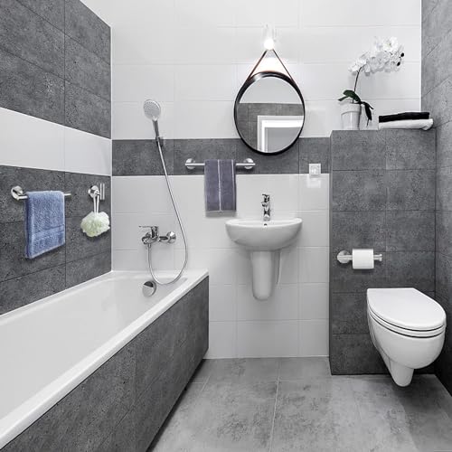 Nolimas 12 Inch Bath Hand Towel Bar SUS 304 Stainless Steel Towel Rod Rack Holder Round Wall Mounted Suit for Kitchen, Living Room&Toilet, Bathroom,Anti Rust Brushed Nickel-2 Pack - color: Brushed Nickel, size: 12inch 2Pack