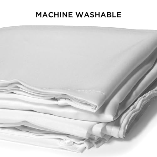 Hookless It's A Snap! Polyester Fabric Snap-in Replacement Shower Curtain Liner with Magnets for Hookless Curtain with Sheer Window, 70" x 54", Water-Repellent, Easy Install, White - color: White, size: 70"W x 54"L (Pack of 1), style: With Magnets