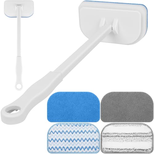 MOSEN Scrub Brush for Shower,4-in-1 Cleaning Brushes with 4 Different Function Cleaning Heads Brush for Shower Cleaning Bathroom Kitchen Car Tub Tile