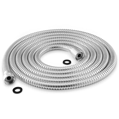 Shower Hose 118 Inch Extra Long Stainless Steel Shower Hose - Flexible & Wear-Resistant with Chrome-Plated Nut & Insert - color: Chrome, size: 118 Inches