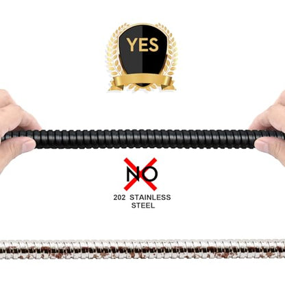 Blissland Shower Hose Extra Long 59 Inches Handheld Shower Head Hose with Brass Insert and Nut - Durable and Flexible - Black - style: 59"Black