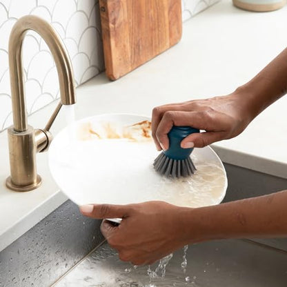 Full Circle Clean Ocean Palm Brush for Cleaning Dishes, Pots, and Pans, Comfortable Handle, Sustainably Made 100% From Recycled Ghost Fishing Nets, Safe for Nonstick - size: Palm Brush