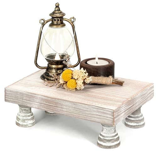 EOSAHR Wood Riser & Display Stand for Home Decor, Natural Wood | Fir Wood, 8.5" Pedestal Stand for Coffee Table, Perfume Organizer & Sponge Holder, Perfect for Jewelry Storage, Home Decor - color: Natural-Fir Wood