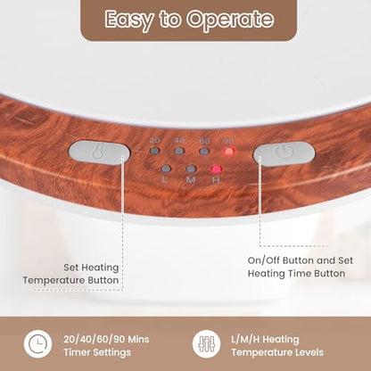 ERGOMASTER Towel Warmer Bucket, Heated Towel Warmer, Electric Towel Heater with Temperature Control and Timer, 23L Large Capacity Freestanding Hot Towel Warmer for Bathroom Spa Salon Hotel (Coffee) - color: Coffee