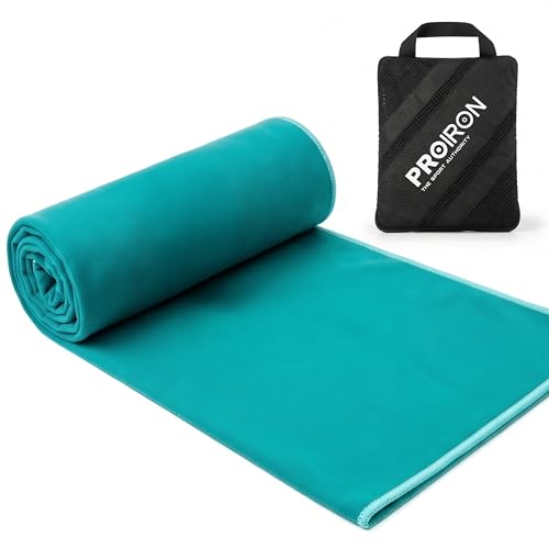 PROIRON Microfiber Towel,Quick Dry & Super Absorbent Towel,Travel & Gym & Camping Towel Lightweight for Swimming,Beach,Gym Shower,bath-64 x32“ - color: Teal, size: 64"x32“