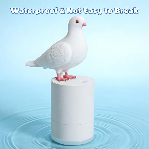Automatic Foaming Pigeon Soap Dispenser, White Dove Design, 300ml, ABS | Refillable Foam Dispenser for Kitchen, Bathroom, Hall