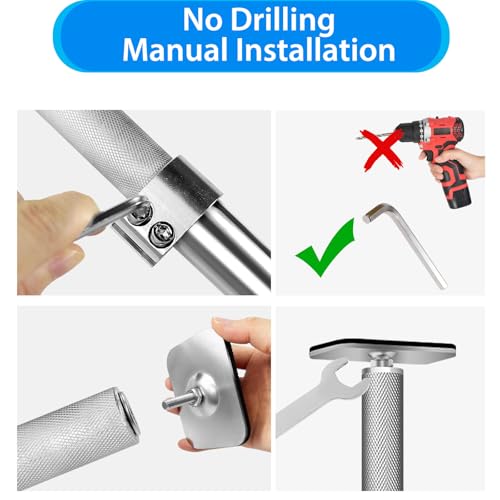 Undermount Sink Brackets.Undermount Sink Support,Undermount Sink Repair Kit, Adjustable Support PolKitchen Sink Brackets - color: Silvery