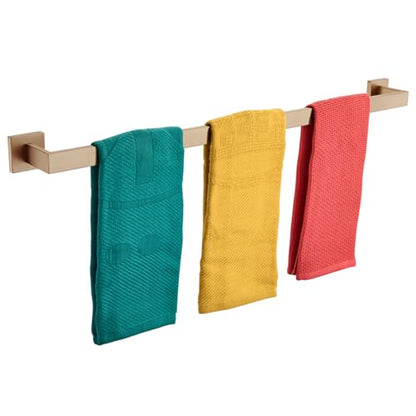 KOKOSIRI 32-Inch Towel Rack for Bathroom Kitchen Towel Rails Wall Mount SUS304 Stainless Steel Towels Holder, Champagne Bronze B4003CPG-L32 - color: Champagne Bronze, size: 32-Inch